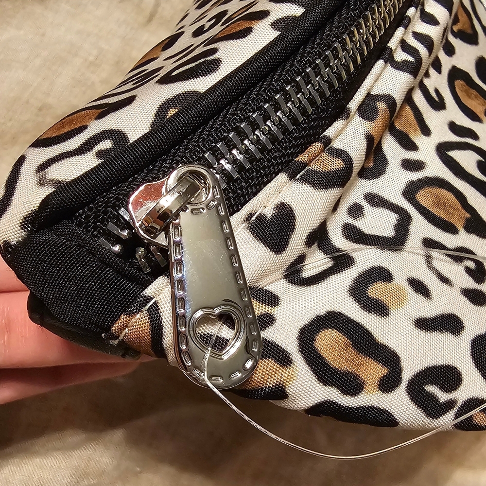 Brighton Wild Cat Leopard Print Crossbody Sling Belt Bag NWOT - Picture 11 of 16